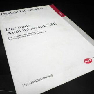 PRODUKT INFO Der neue Audi 80 Avant 2.8E Audi INTERN 5/93 SELTEN Mitarbeiterinfo