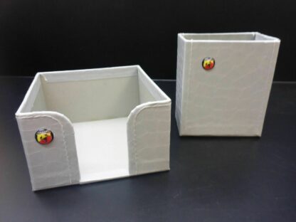 für ABARTH Schreibtisch Set Stiftebecher Stifteköcher Notizzettelbox NEU und OVP