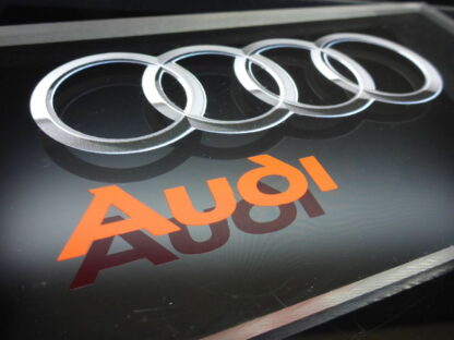 für Audi Plexiglas Tür und Hausschild NEU Logo Emblem EXLUSIV Namensschild groß